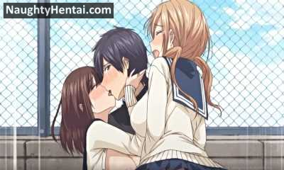 Cartoon Kissing Porn - Kiss Hug Part 2 | Naughty Threesome Hentai Porn